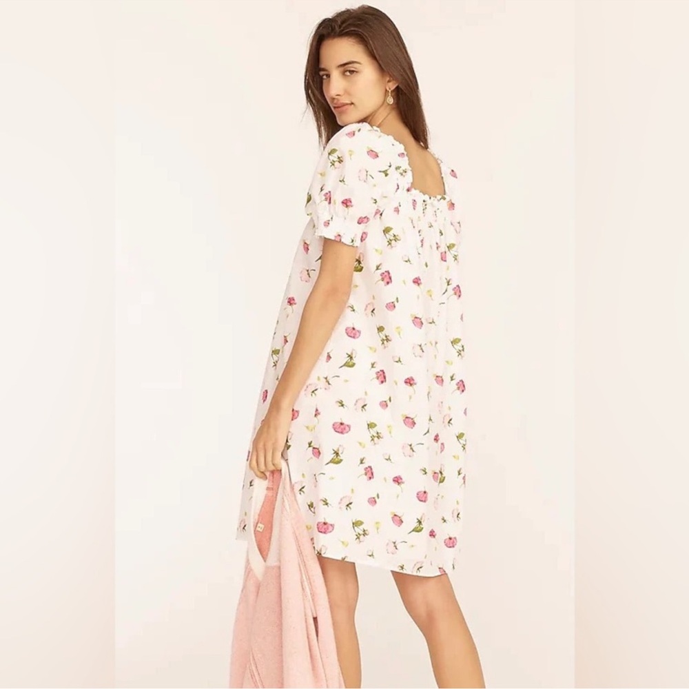 NWT J. Crew Smocked cotton poplin sleep dress in rosebud floral